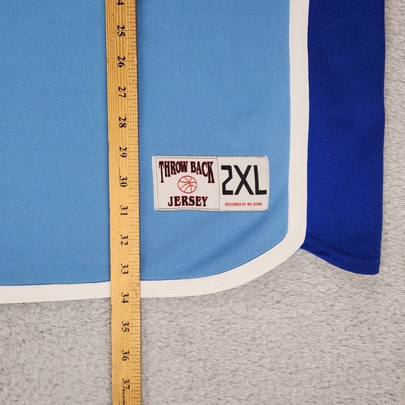 Los Angeles Basketball Jersey Mens 2XL Blue Throwback Style NBA Basketball Retro - Picture 8 of 14